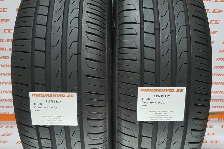 Kasutatud suverehv 215/55R17 Pirelli Cinturato P7 94/W