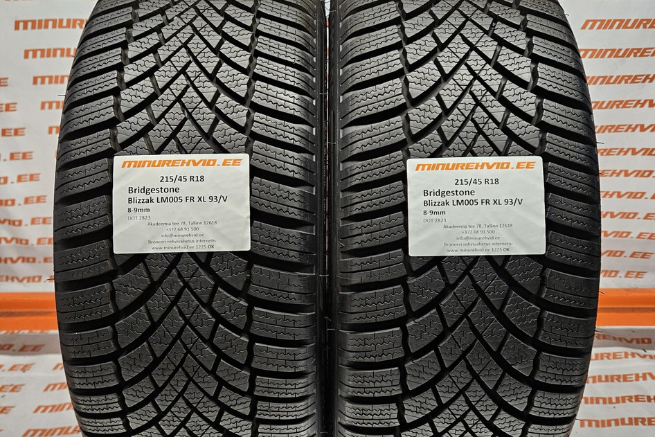 Used studless winter tire 215/45R18 Bridgestone Blizzak LM005 FR XL 93/V