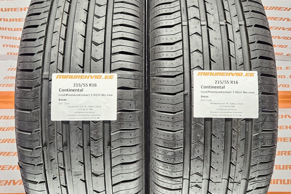 Подержанный летняя шина 215/55R16 Continental ContiPremiumContact 5 93/H like new