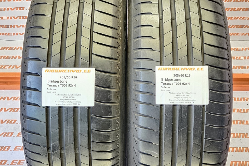 Kasutatud suverehv 205/60R16 Bridgestone Turanza T005 92/H