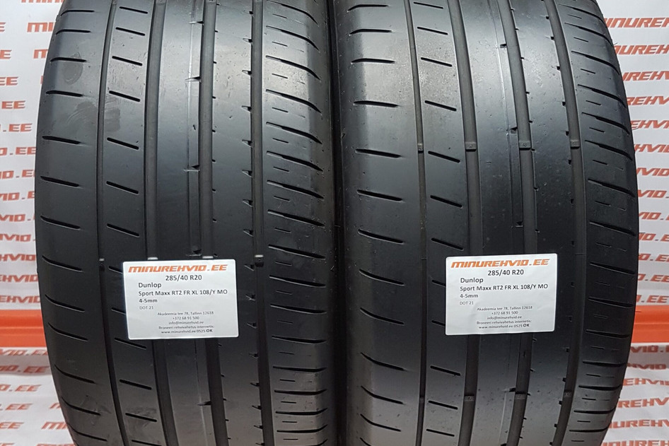 Used summer tire 285/40R20 Dunlop Sport Maxx RT2 FR XL 108/Y MO