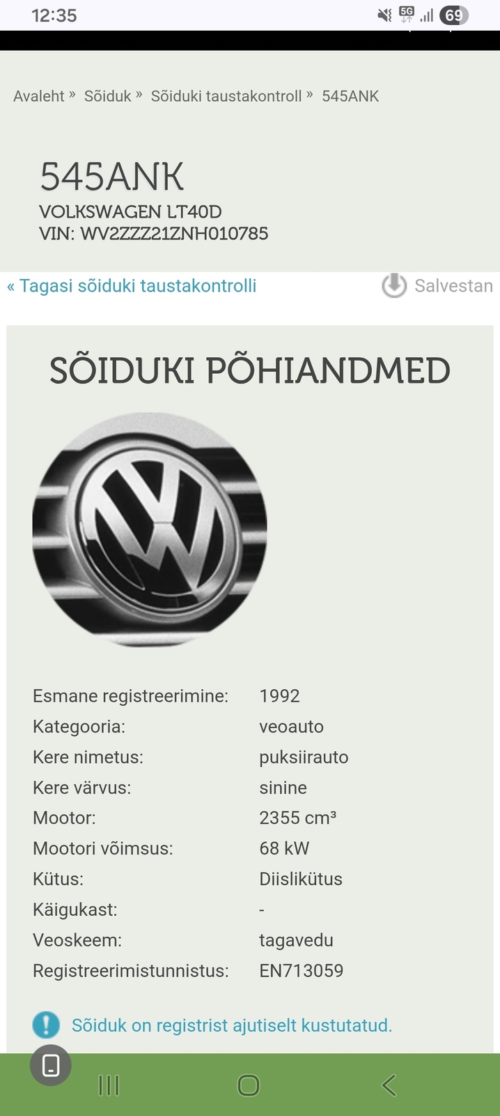 Volkswagen LT40D 1992, kuva 8/8