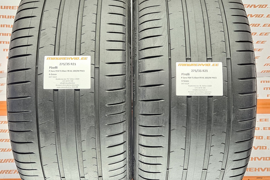 Подержанный летняя шина 275/35R21 Pirelli P Zero PZ4 T1 Elect FR XL 103/W PNCS 0124