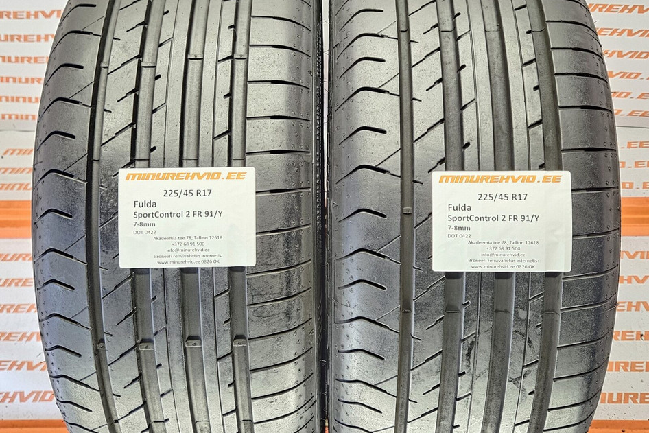 Kasutatud suverehv 225/45R17 Fulda SportControl 2 FR 91/Y