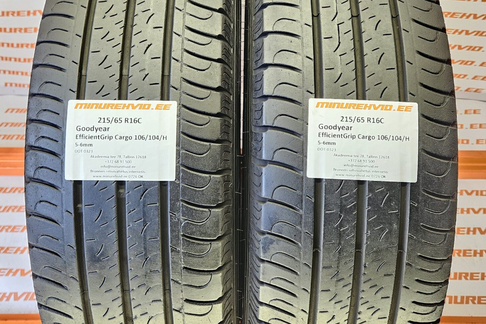 Used summer tire 215/65R16 GoodYear EfficientGrip Cargo 106/104/H 2x0323 2x1721