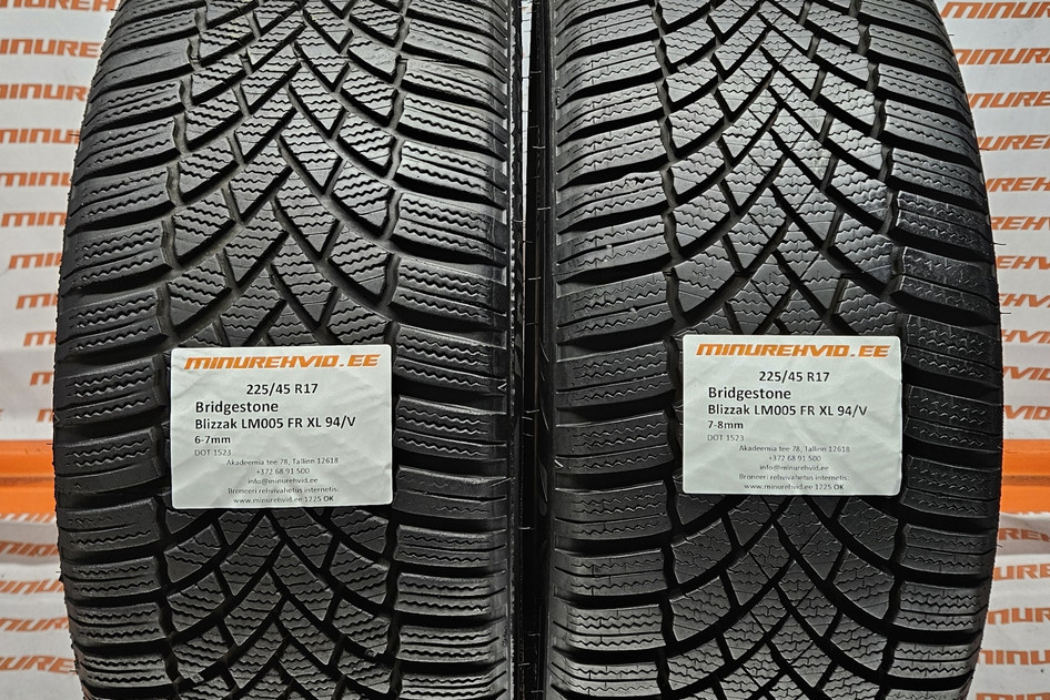 Used studless winter tire 225/45R17 Bridgestone Blizzak LM005 FR XL 94/V