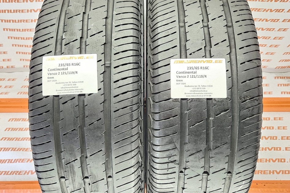 Подержанный летняя шина 235/65R16 Continental Vanco 2 121/119/R/