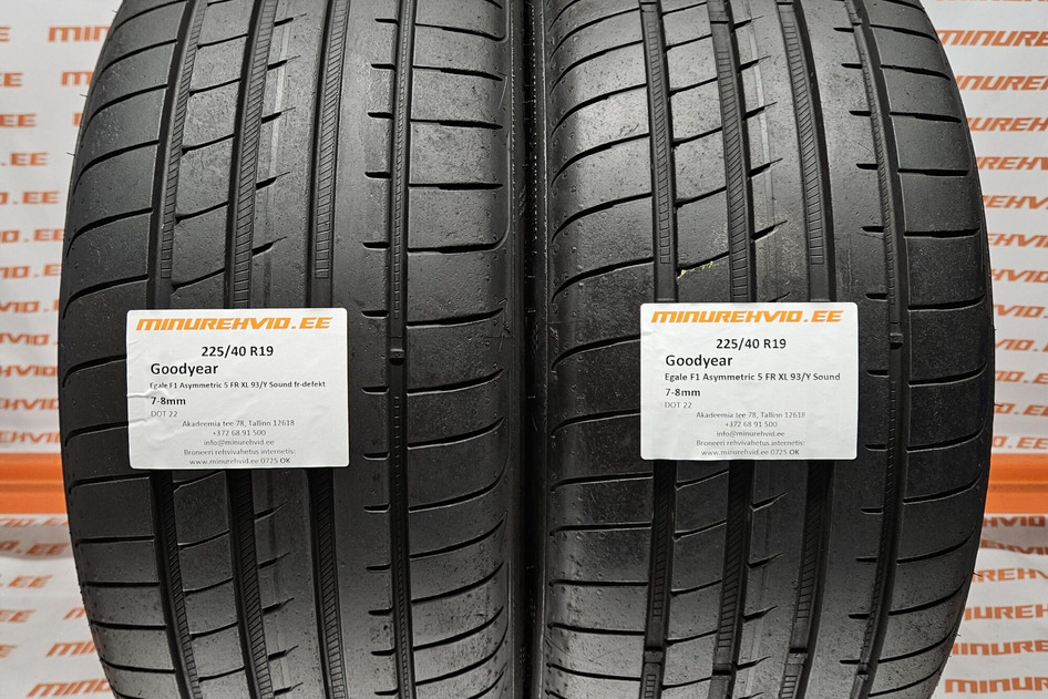 Used summer tire 225/40R19 GoodYear Egale F1 Asymmetric 5 FR XL 93/Y Sound fr-defekt