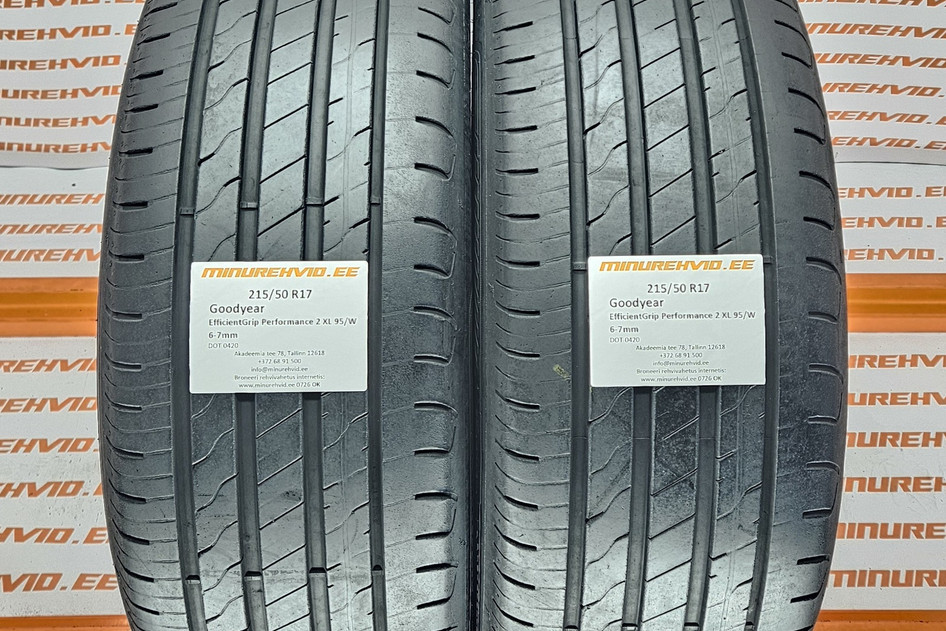 Used summer tire 215/50R17 GoodYear EfficientGrip Performance 2 XL 95/W 0420