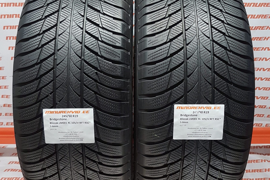 Used studless winter tire 245/50R19 Bridgestone Blizzak LM001 XL 105/V RSC*