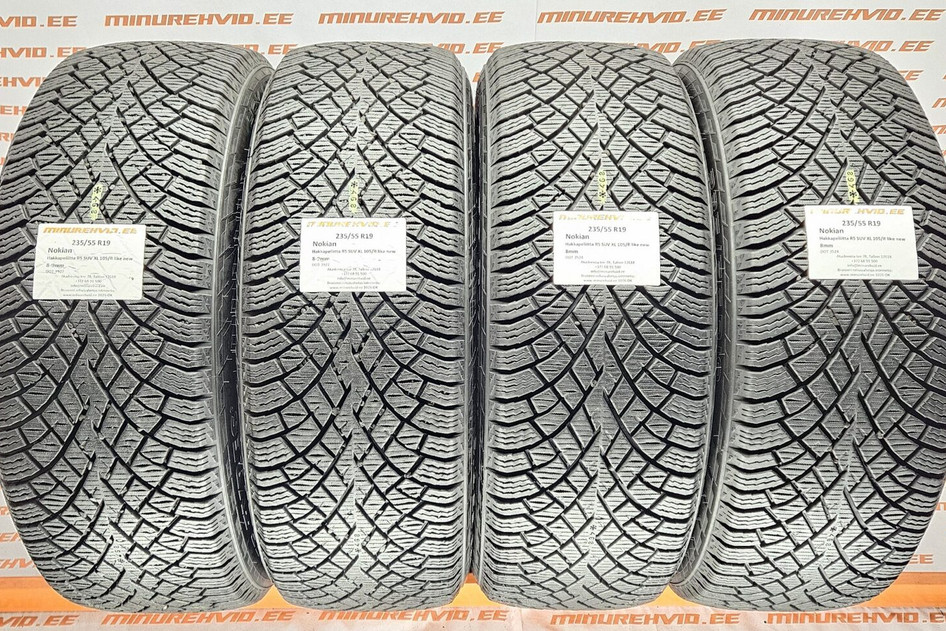 Подержанный нешипованная шина 235/55R19 Nokian Hakkapeliitta R5 SUV XL 105/R like new 2x1922 2x3524