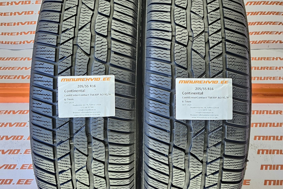 Used studless winter tire 205/55R16 Continental ContiWinterContact TS830P AO 91/H