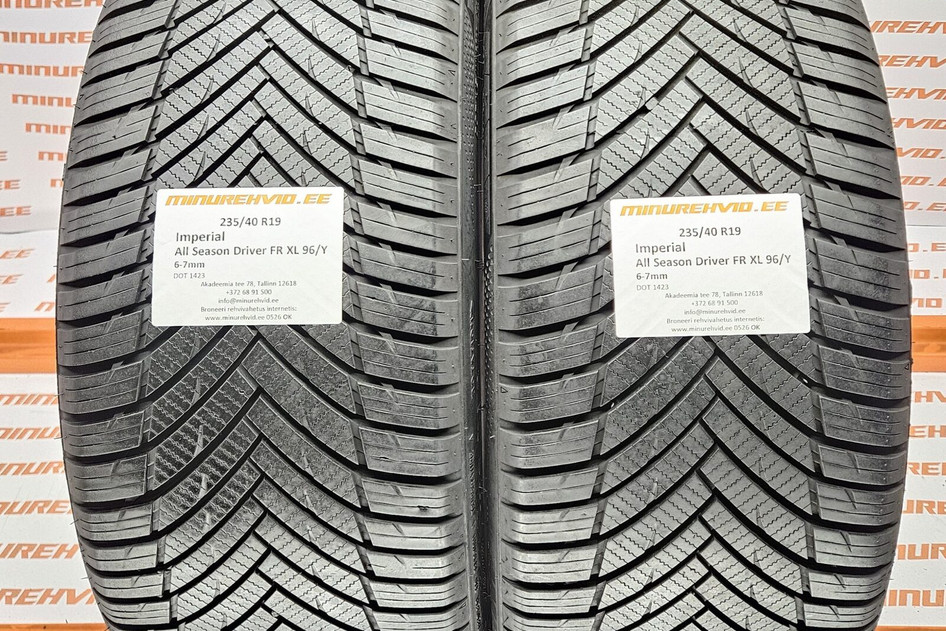 Подержанный нешипованная шина 235/40R19 Imperial All Season Driver FR XL 96/Y