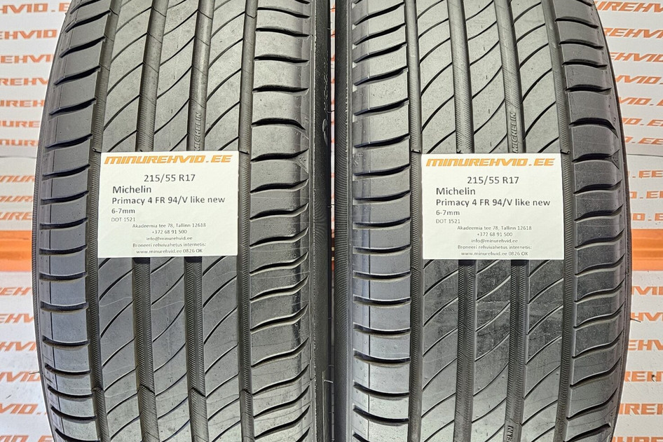 Kasutatud suverehv 215/55R17 Michelin Primacy 4 FR 94/V like new
