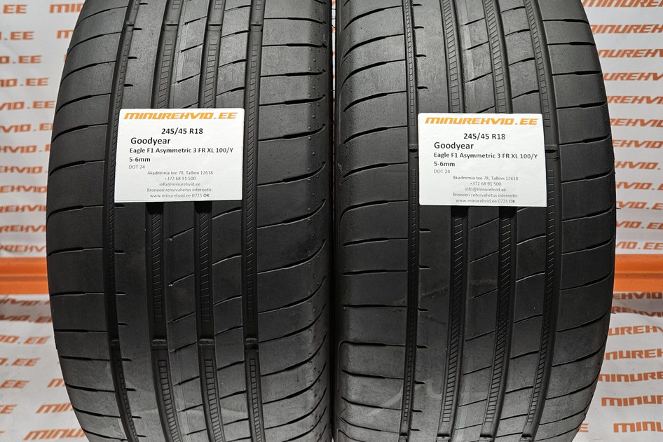 Used summer tire 245/45R18 GoodYear Eagle F1 Asymmetric 3 FR XL 100/Y