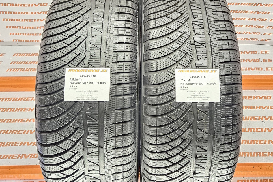 Kasutatud lamellrehv 245/45R18 Michelin Pilot Alpin PA4 * MO FR XL 100/V