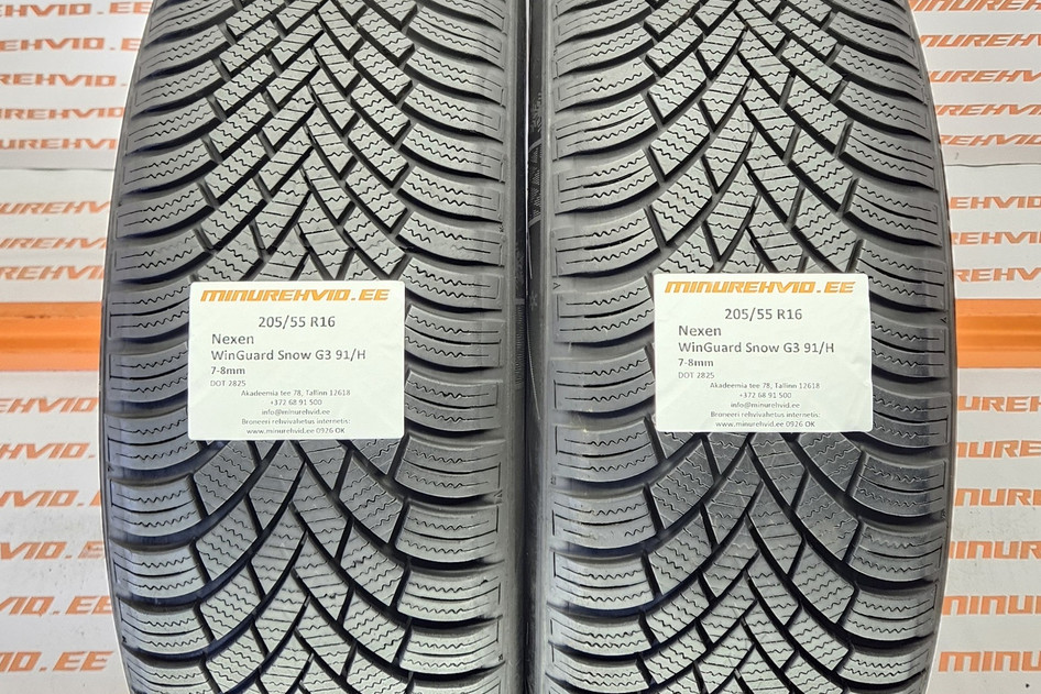 Kasutatud lamellrehv 205/55R16 Nexen WinGuard Snow G3 91/H