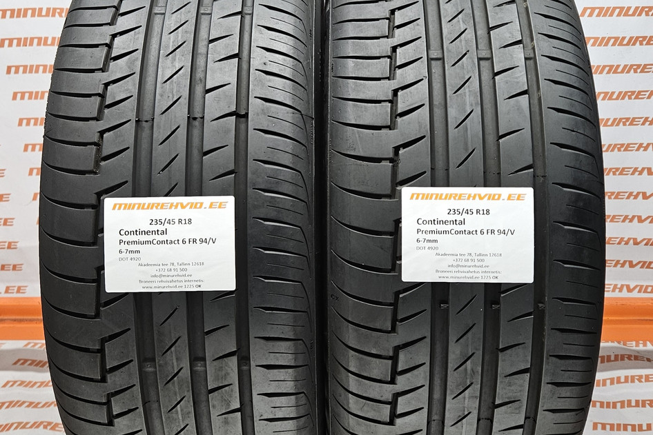 Used summer tire 235/45R18 Continental PremiumContact 6 FR 94/V