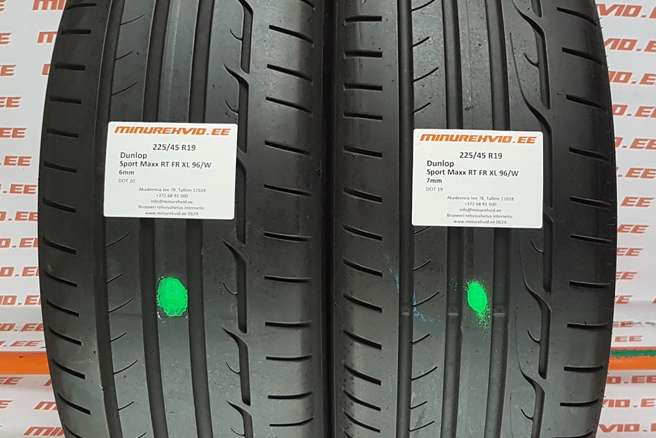 Kasutatud suverehv 225/45R19 Dunlop Sport Maxx RT FR XL 96/W