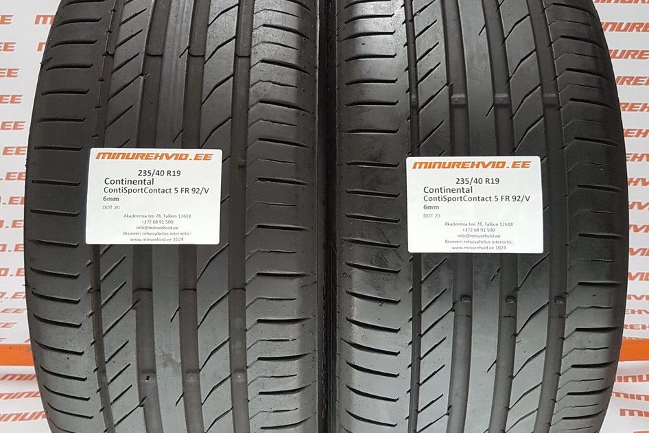Kasutatud suverehv 235/40R19 Continental ContiSportContact 5 FR 92/V