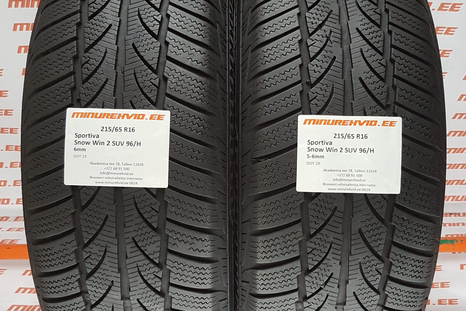 Used studless winter tire 215/65R16 Sportiva Snow Win 2 SUV 96/H