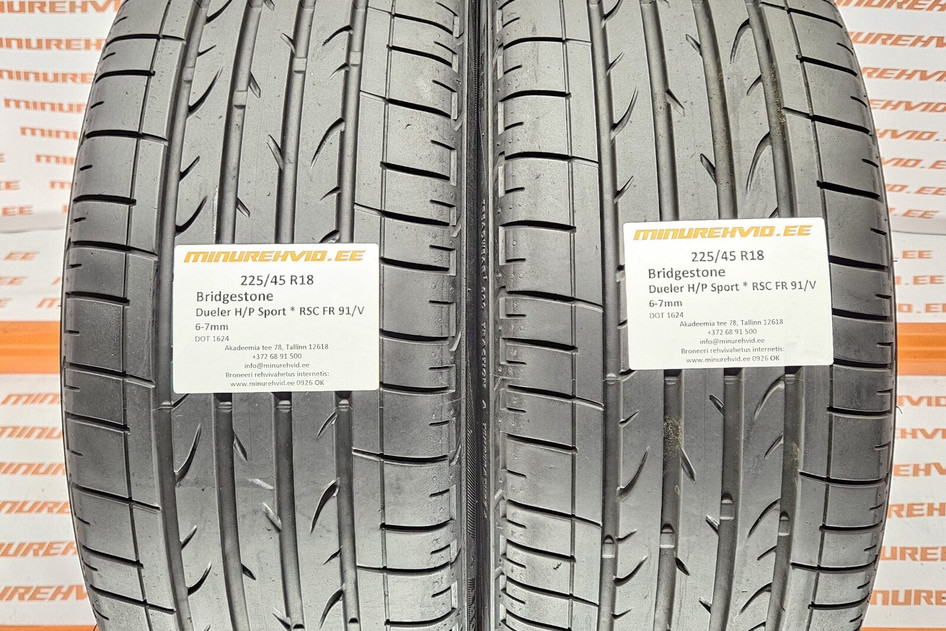 Kasutatud suverehv 225/45R18 Bridgestone Dueler H/P Sport * RSC FR 91/V