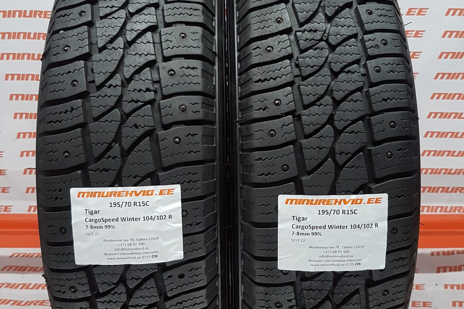 Used studded tire 195/70R15 Tigar CargoSpeed Winter 104/102 R