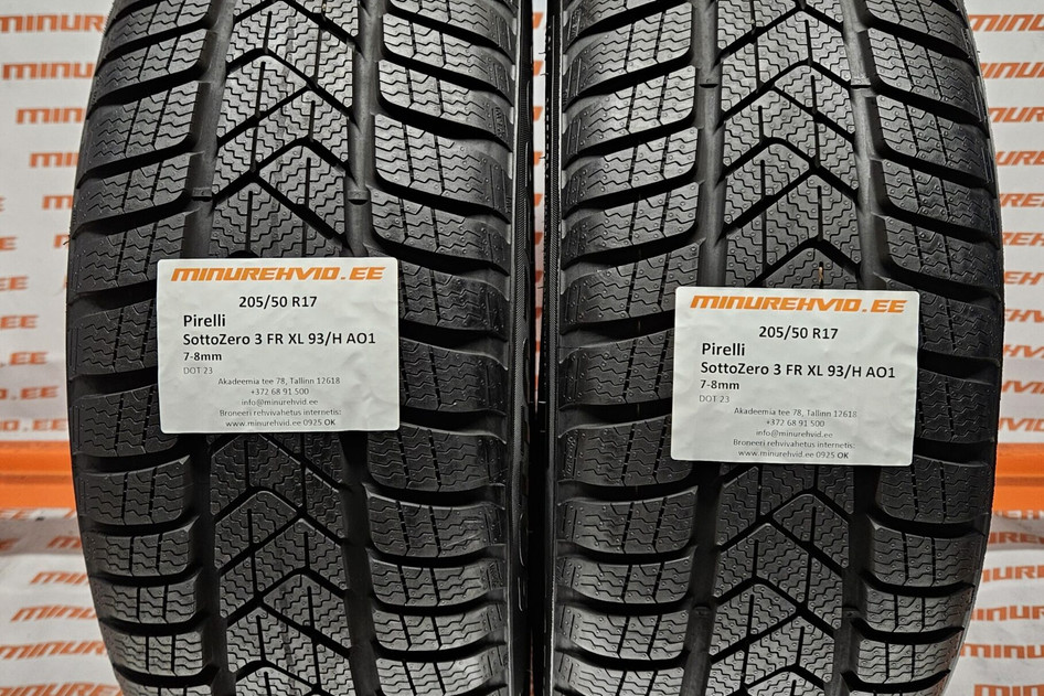 Used studless winter tire 205/50R17 Pirelli SottoZero 3 FR XL 93/H AO1
