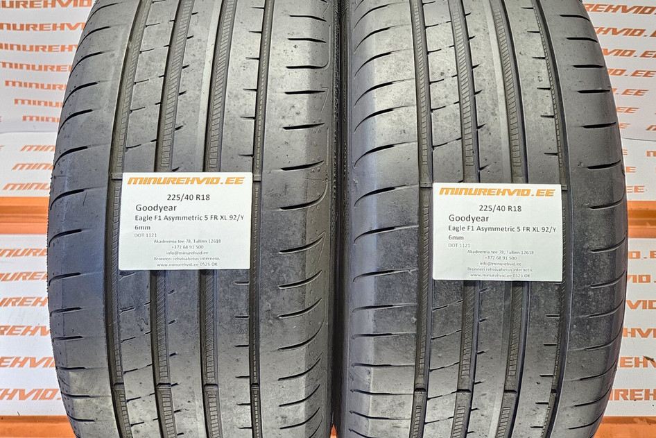 Kasutatud suverehv 225/40R18 GoodYear Eagle F1 Asymmetric 5 FR XL 92/Y 1121