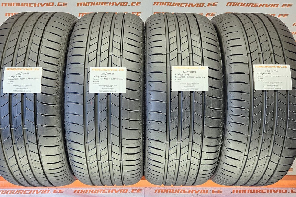 Kasutatud suverehv 225/40R18 Bridgestone Turanza T005 * RSC FR XL 92/Y like new