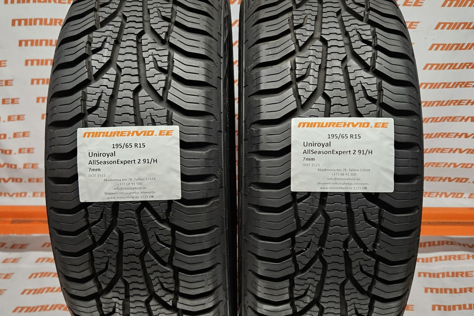 Used studless winter tire 195/65R15 Uniroyal AllSeasonExpert 2 91/H