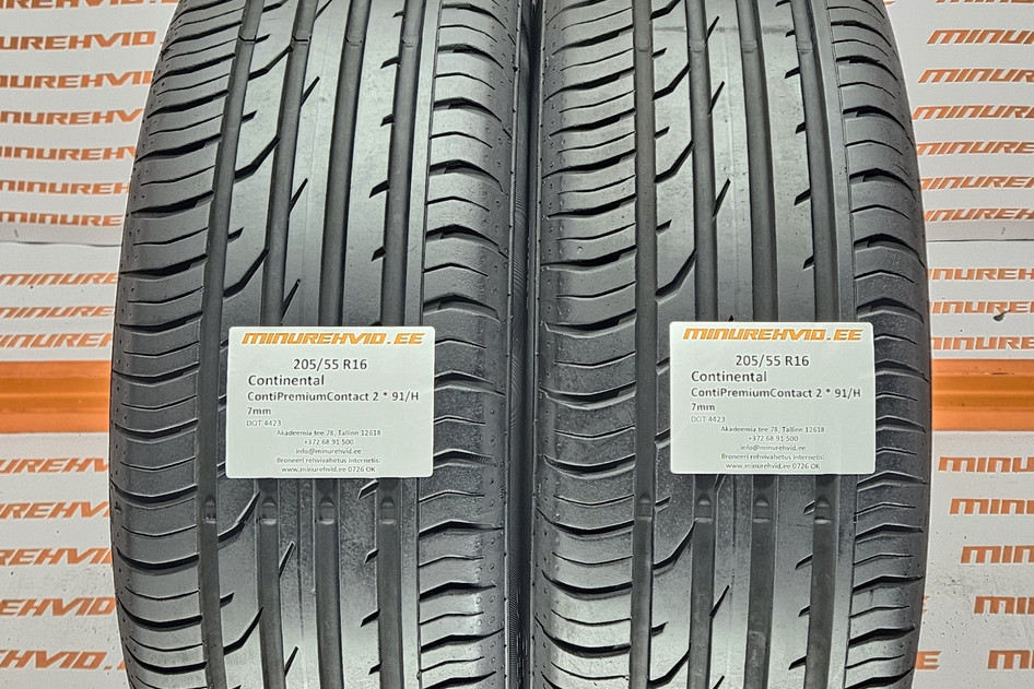 Used summer tire 205/55R16 Continental ContiPremiumContact 2 * 91/H