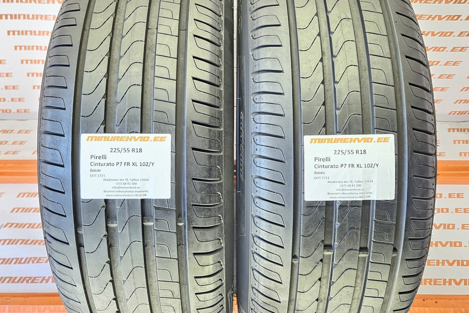 Kasutatud suverehv 225/55R18 Pirelli Cinturato P7 FR XL 102/Y