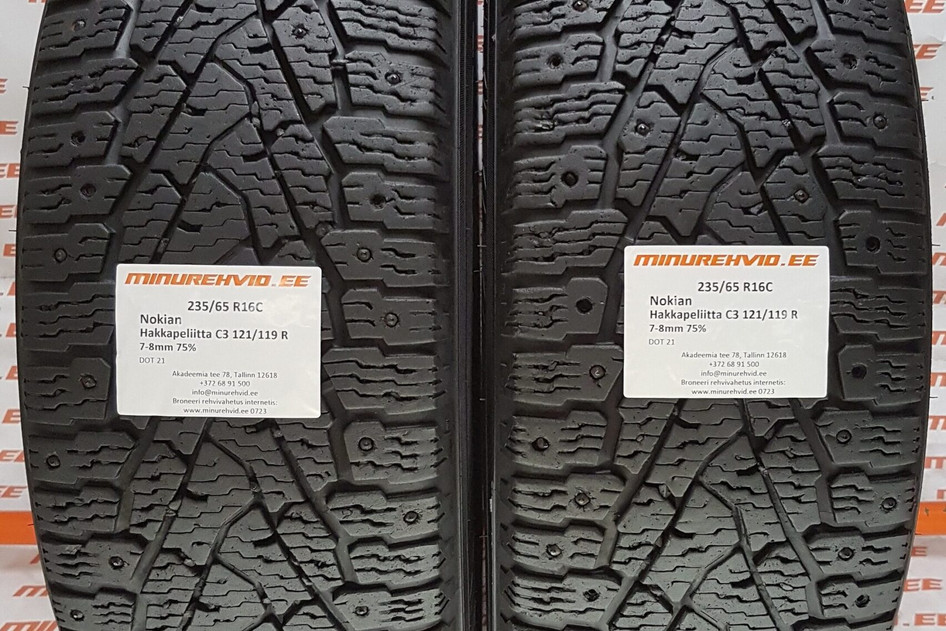 Used studded tire 235/65R16 Nokian Hakkapeliitta C3 121/119 R/