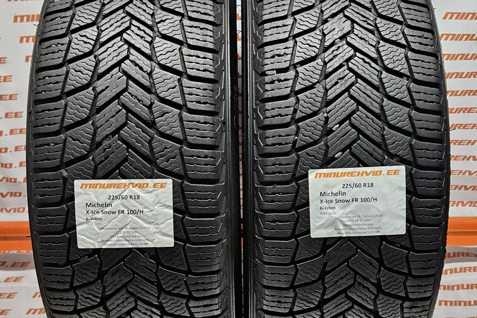 Used studless winter tire 225/60R18 Michelin X-Ice Snow FR 100/H