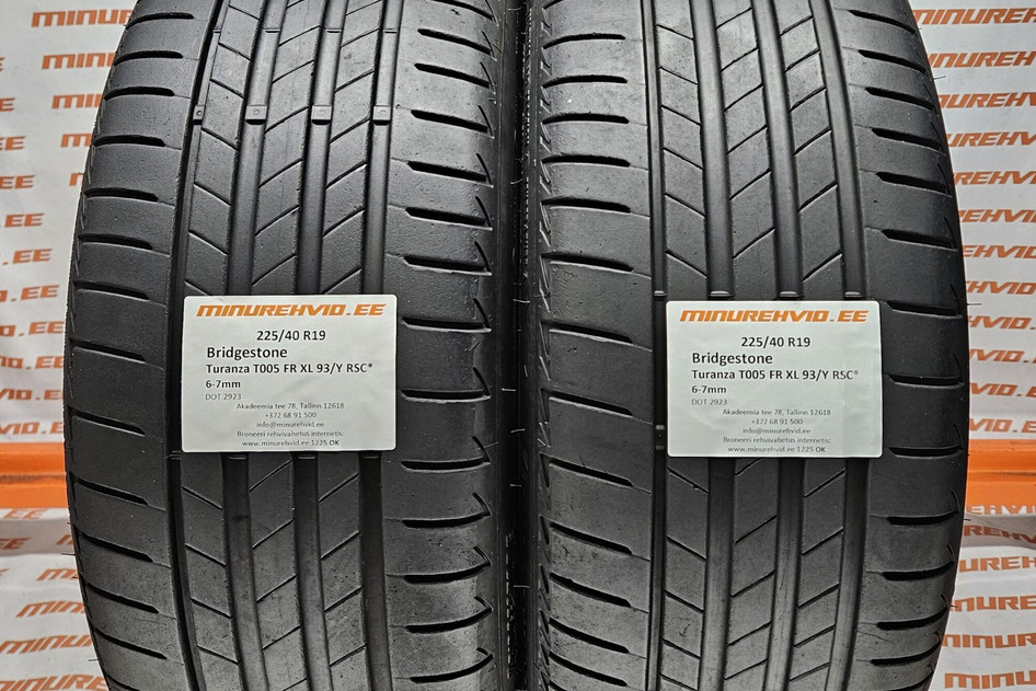 Used summer tire 225/40R19 Bridgestone Turanza T005 FR XL 93/Y RSC*