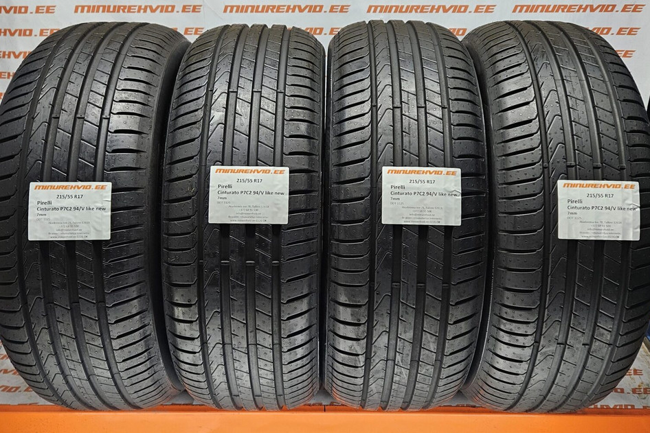 Used summer tire 215/55R17 Pirelli Cinturato P7C2 94/V like new