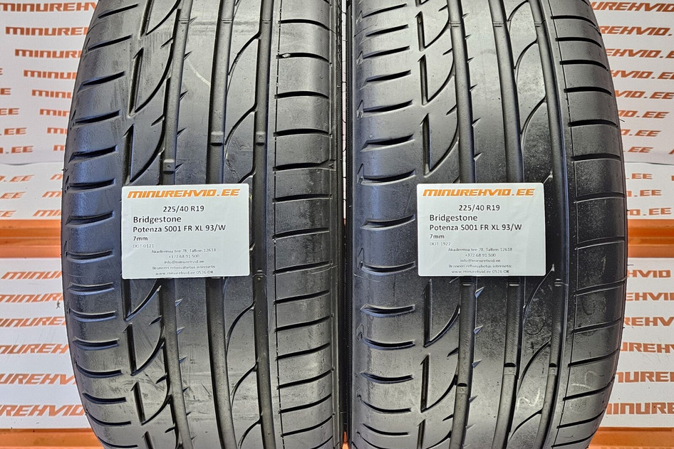 Kasutatud suverehv 225/40R19 Bridgestone Potenza S001 FR XL 93/W 0121+1922