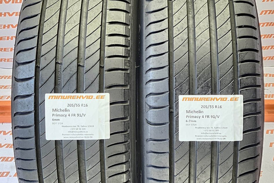 Подержанный летняя шина 205/55R16 Michelin Primacy 4 FR 91/V 1724