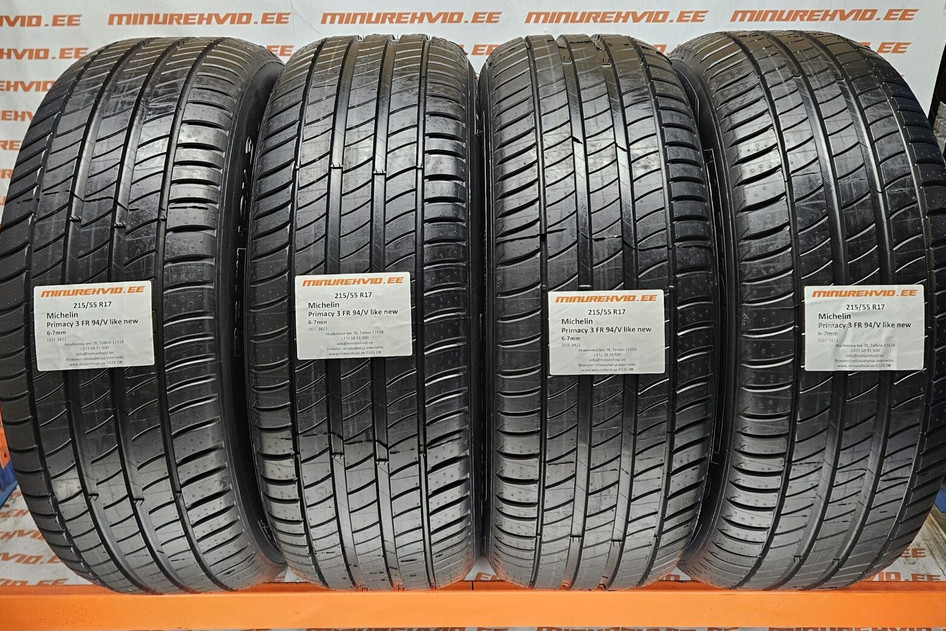 Kasutatud suverehv 215/55R17 Michelin Primacy 3 FR 94/V like new 3422
