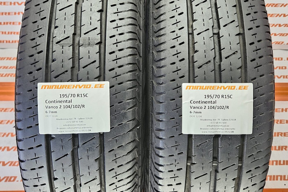 Kasutatud suverehv 195/70R15 Continental Vanco 2 104/102/R