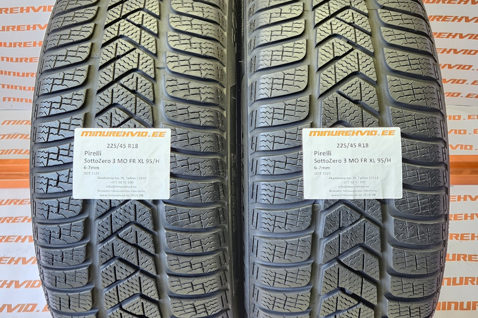 Подержанный нешипованная шина 225/45R18 Pirelli SottoZero 3 MO FR XL 95/H