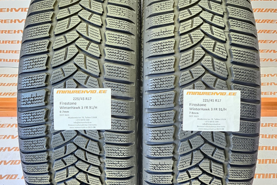 Kasutatud lamellrehv 225/45R17 Firestone WinterHawk 3 FR 91/H