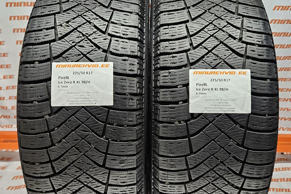 Naudota studless winter tire 225/50R17 Pirelli Ice Zero R XL 98/H