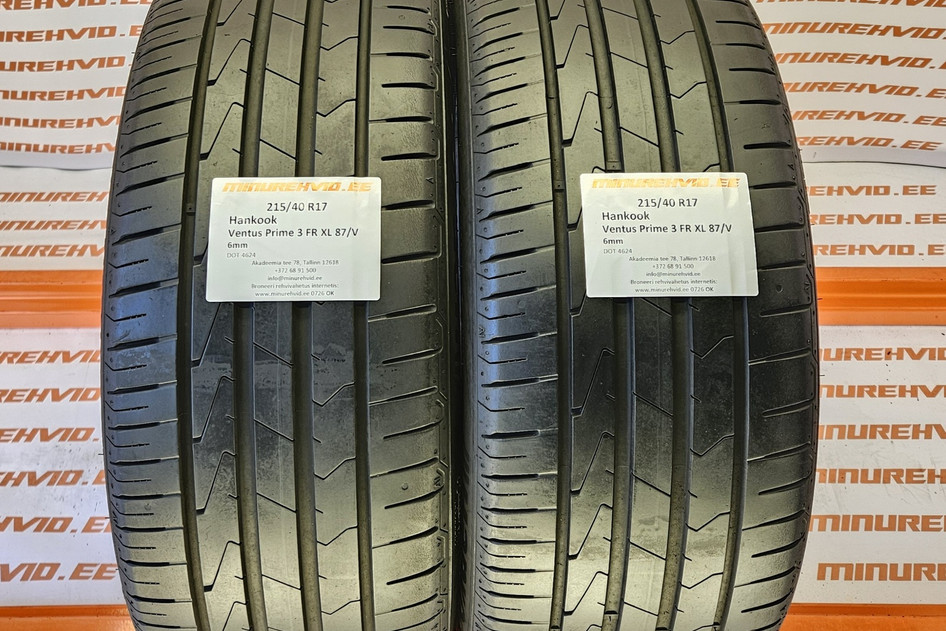 Used summer tire 215/40R17 Hankook Ventus Prime 3 FR XL 87/V