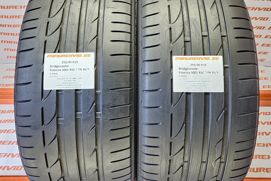 Kasutatud suverehv 255/40R18 Bridgestone Potenza S001 RSC * FR 95/Y