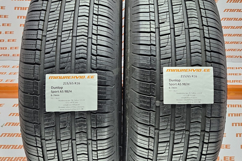 Used summer tire 215/65R16 Dunlop Sport AS 98/H