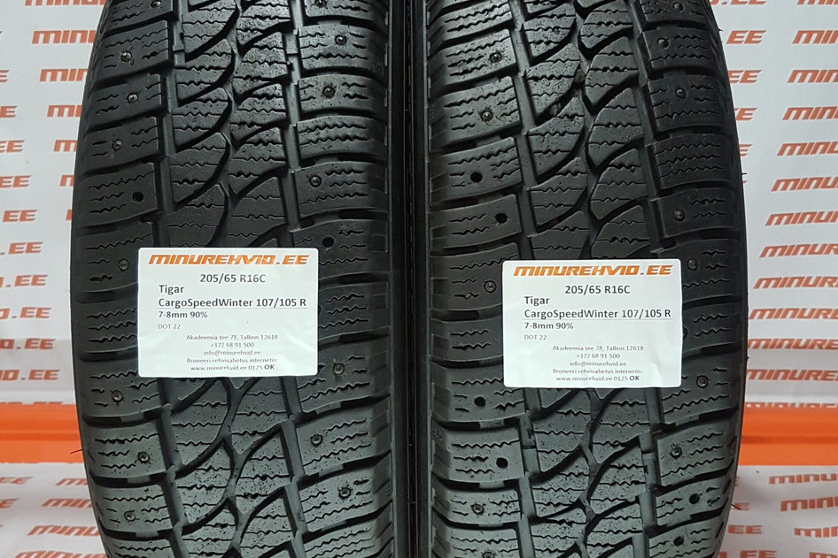 Used studded tire 205/65R16 Tigar CargoSpeed Winter 107/105 R
