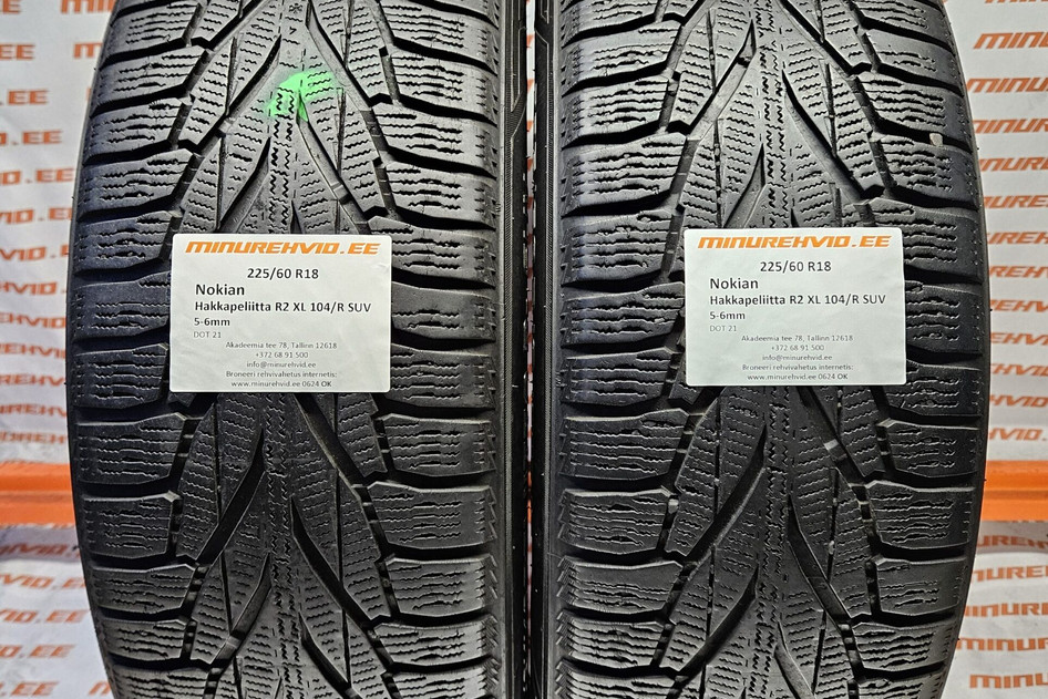 Used studless winter tire 225/60R18 Nokian Hakkapeliitta R2 SUV XL 104/R