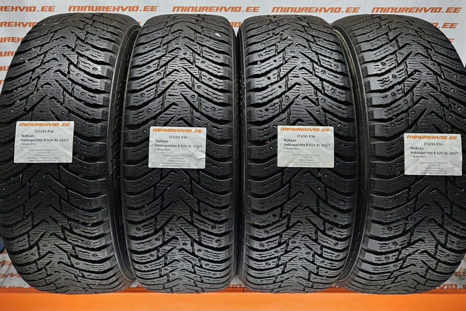 Used studded tire 215/65R16 Nokian Hakkapeliitta 8 SUV XL 102/T 5121